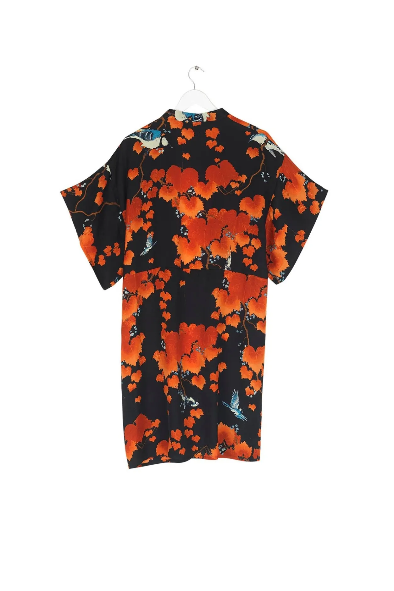 Women One Hundred Stars Acer Black Midi Kimono