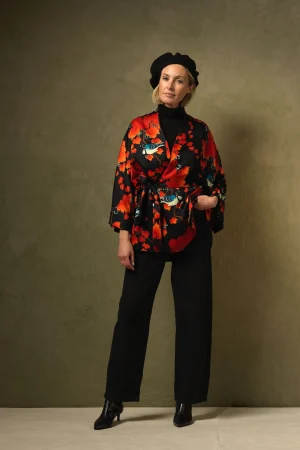 Women One Hundred Stars Acer Black Wrap Jacket