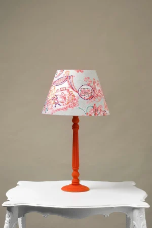 One Hundred Stars Ancient Columns Pink 14" Tapered Lampshade