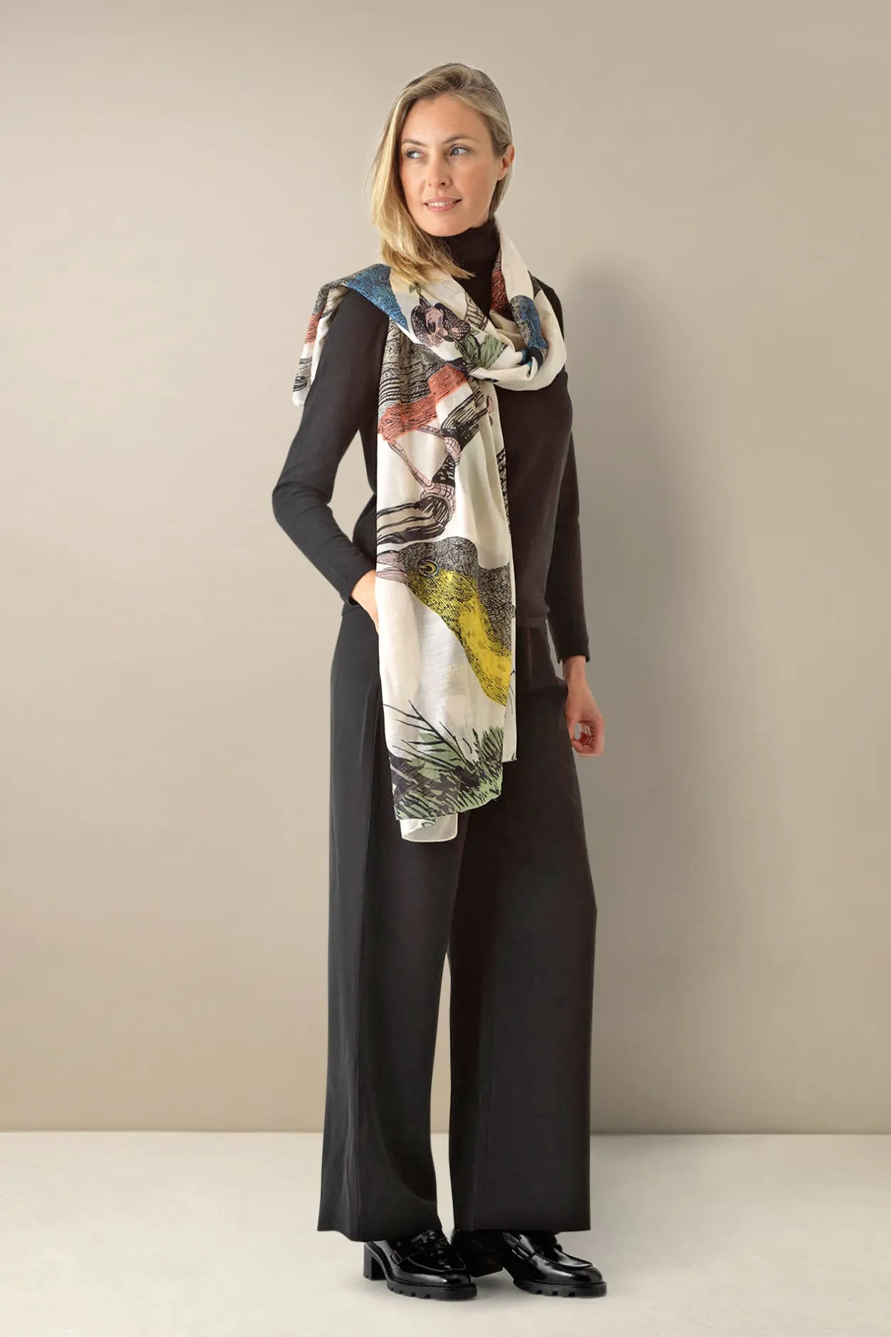 One Hundred Stars Bird Stone Scarf