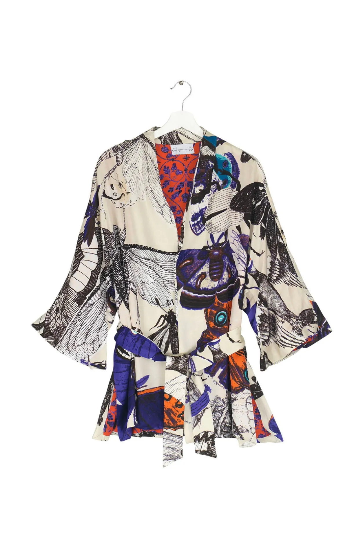 Women One Hundred Stars Butterflies Cobalt Wrap Jacket