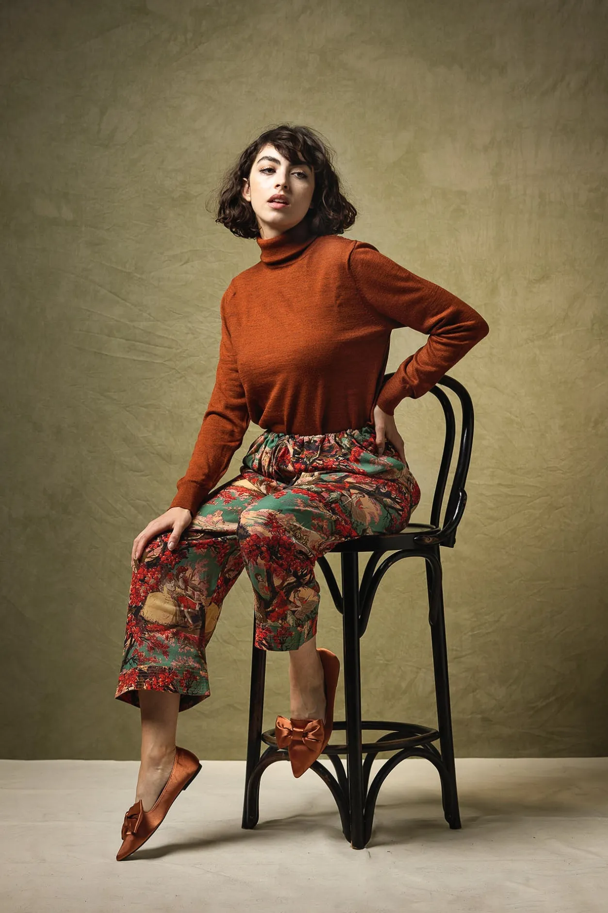 Women One Hundred Stars Country Toile Berry Crepe Pants