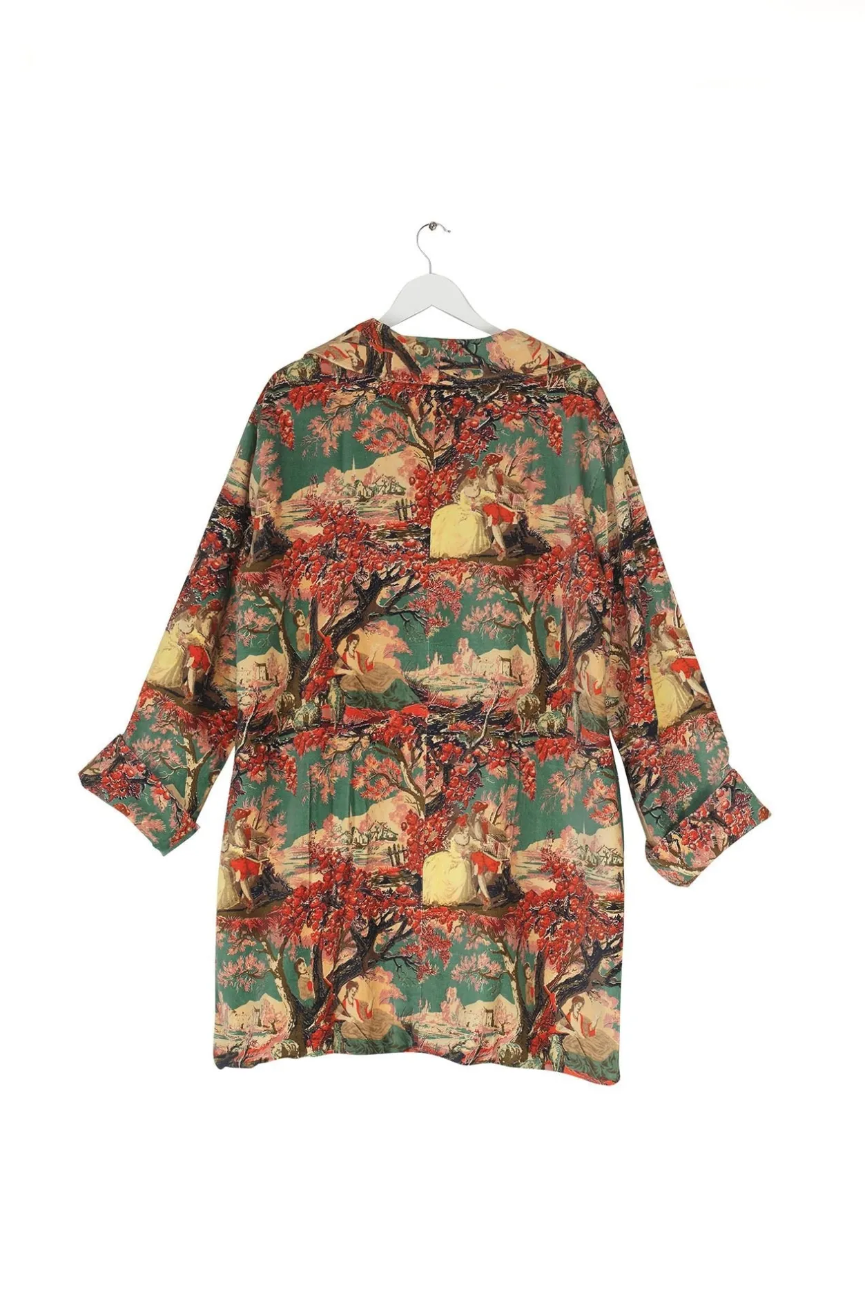 Women One Hundred Stars Country Toile Berry Velvet Boyfriend Jacket