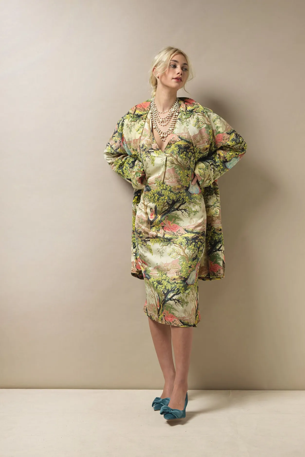 Women One Hundred Stars Country Toile Velvet Boyfriend Jacket