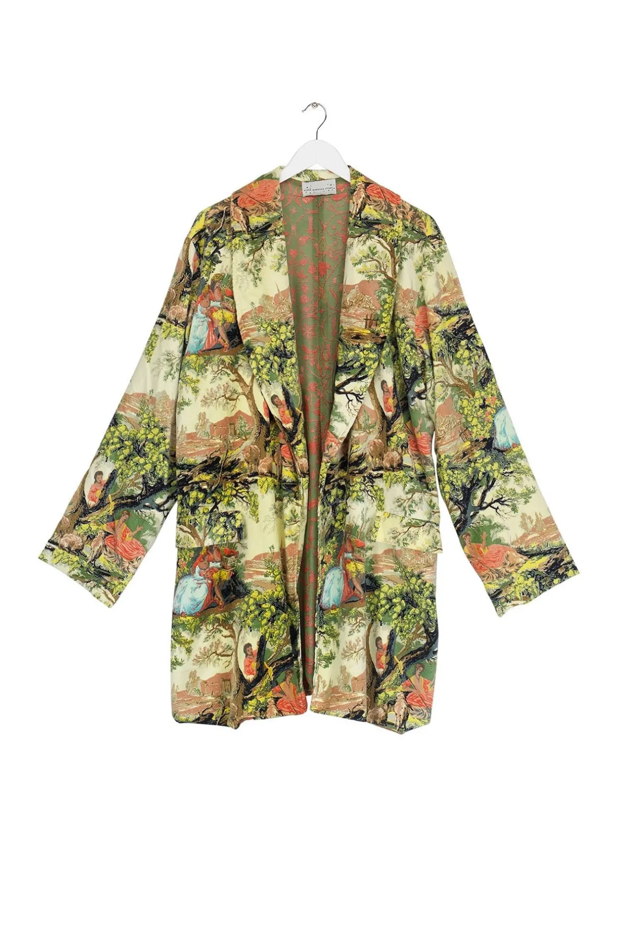 Women One Hundred Stars Country Toile Velvet Boyfriend Jacket