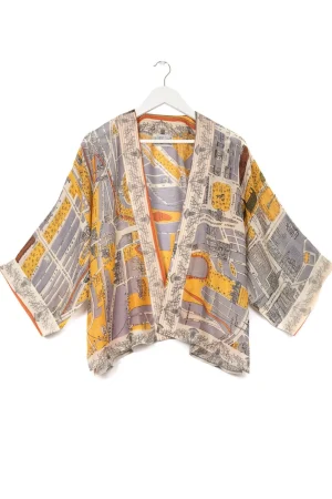 Women One Hundred Stars Edinburgh & Leith Map Kimono