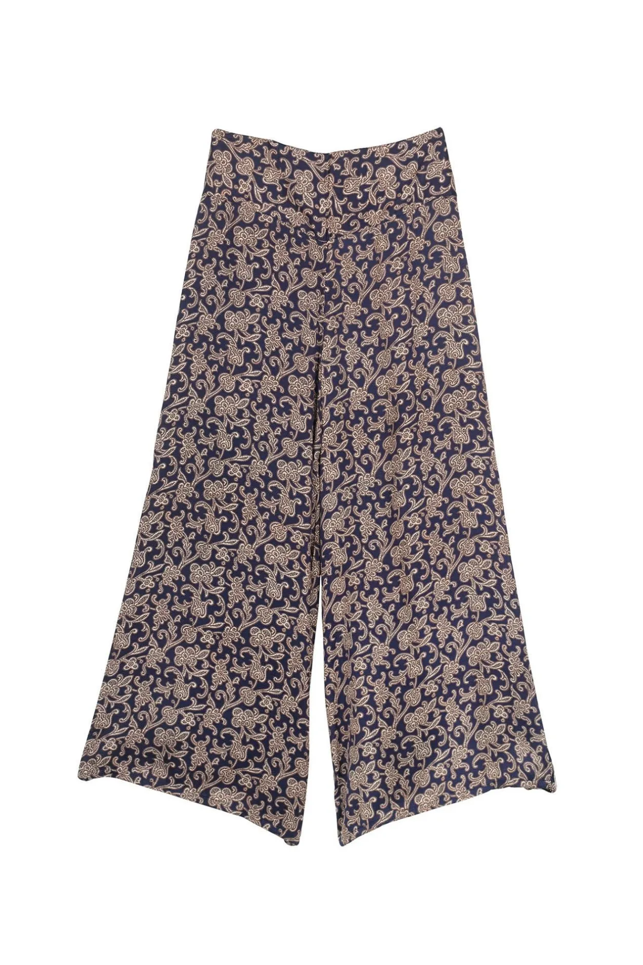Women One Hundred Stars Floral Paisley Blue Palazzo Pant