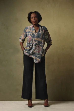 Women One Hundred Stars Handkerchief Grey Rachel Top