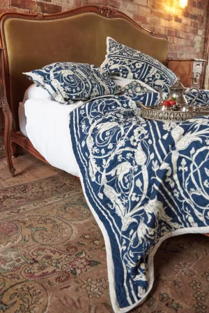 One Hundred Stars Jaipur Blue Bedspread