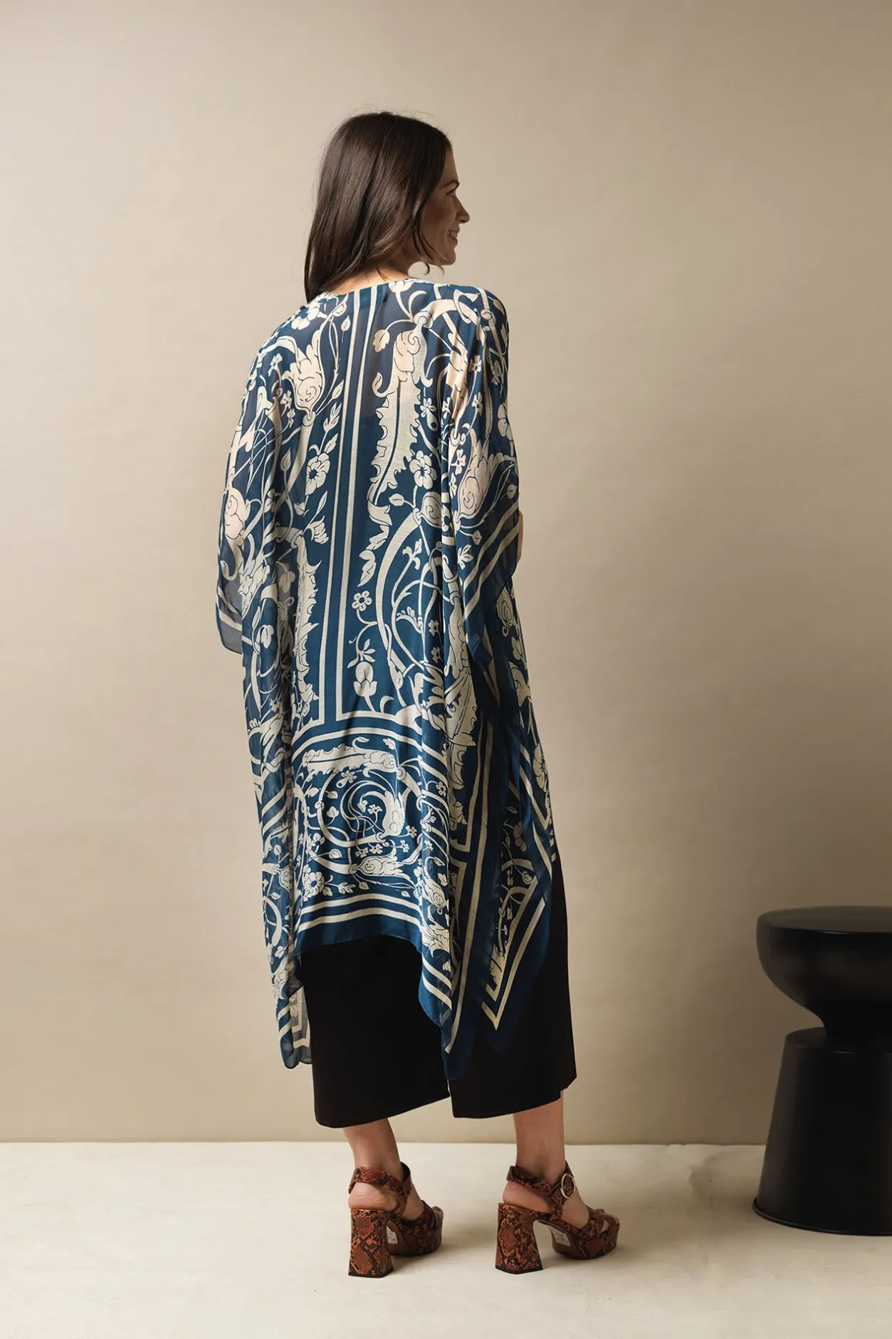 Women One Hundred Stars Jaipur Blue Throwover