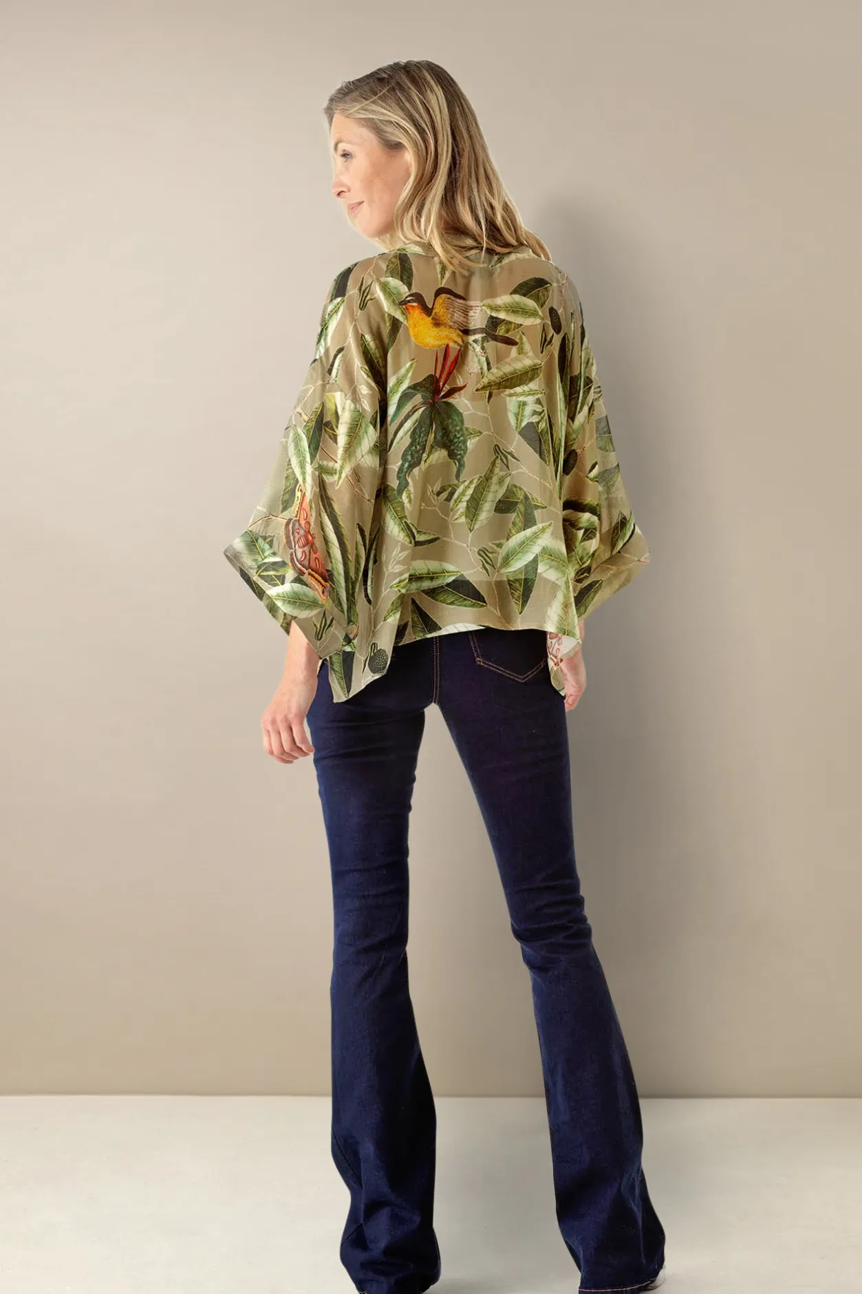 Women One Hundred Stars Kew Evergreen Stone Kimono