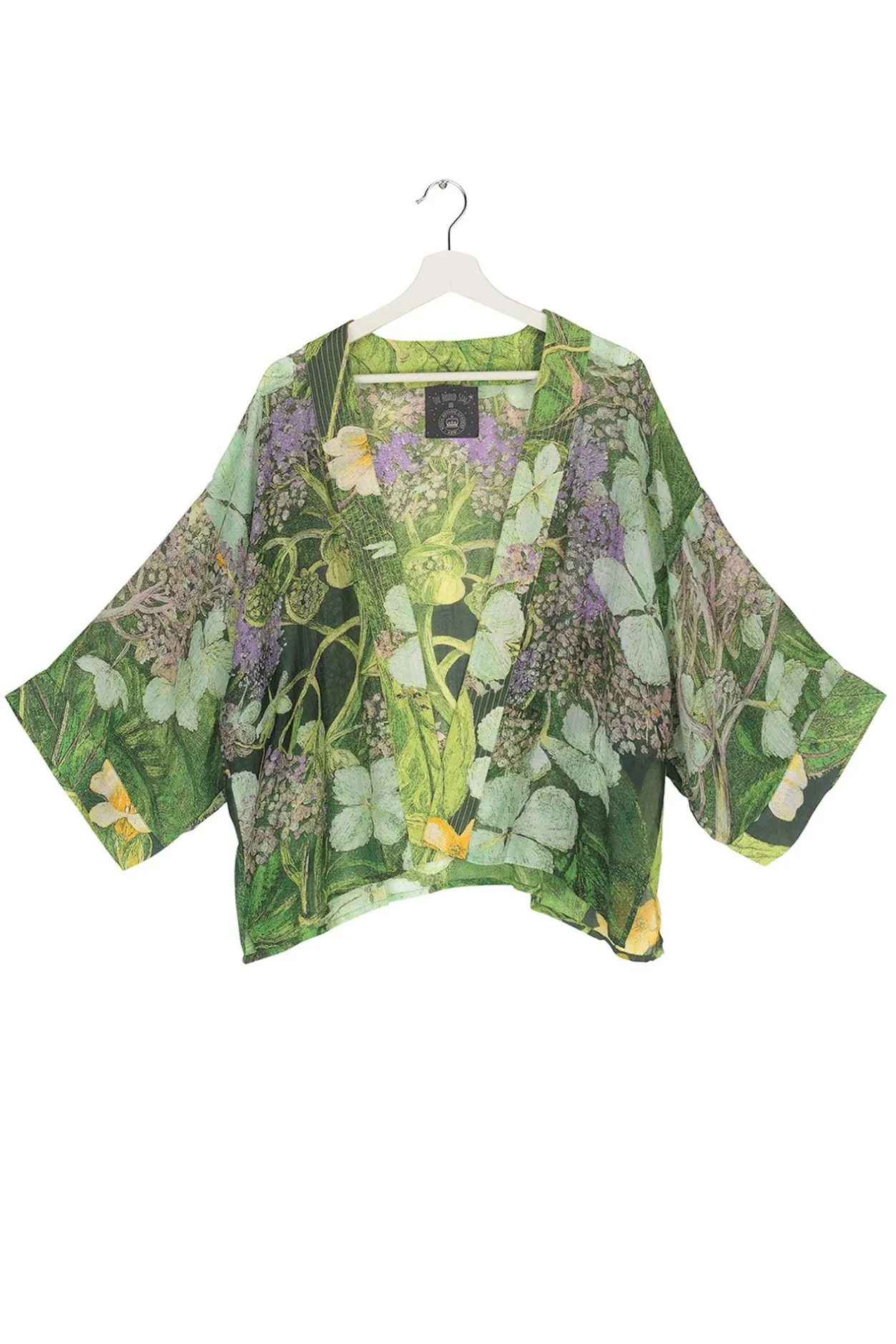 Women One Hundred Stars Kew Hydrangea Lime Green Kimono