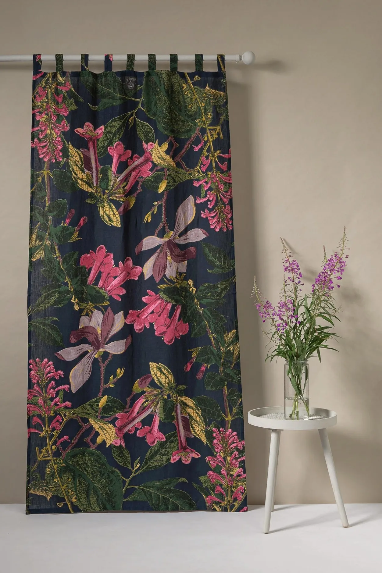 One Hundred Stars Kew Magnolia Blue Linen Panel