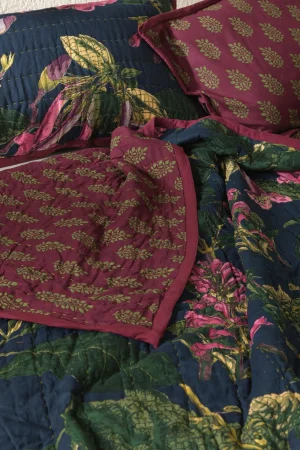 One Hundred Stars Kew Magnolia Blue Pillow Shams