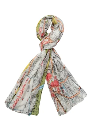 One Hundred Stars London Map Scarf