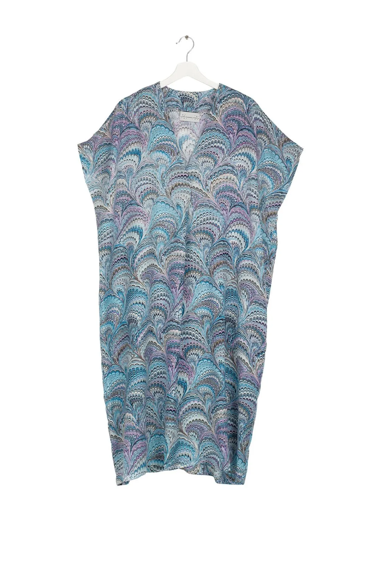 Women One Hundred Stars Marbled Blue Shift Dress