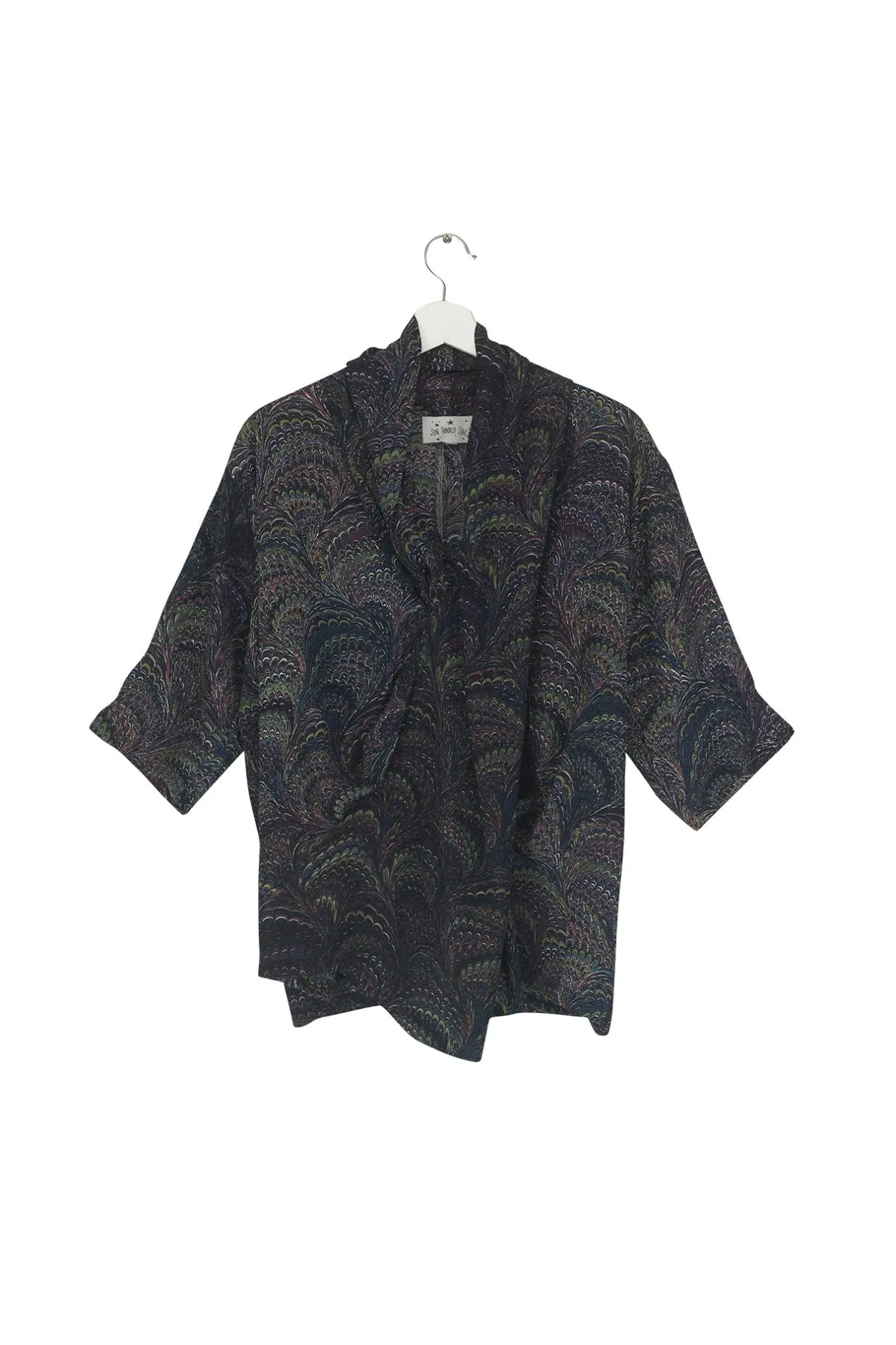 Women One Hundred Stars Marbled Indigo Rachel Top