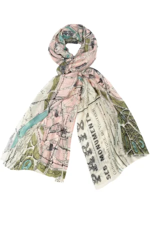 One Hundred Stars Paris Map Scarf