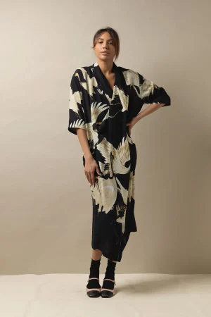 Women One Hundred Stars Stork Black Rachel Dress