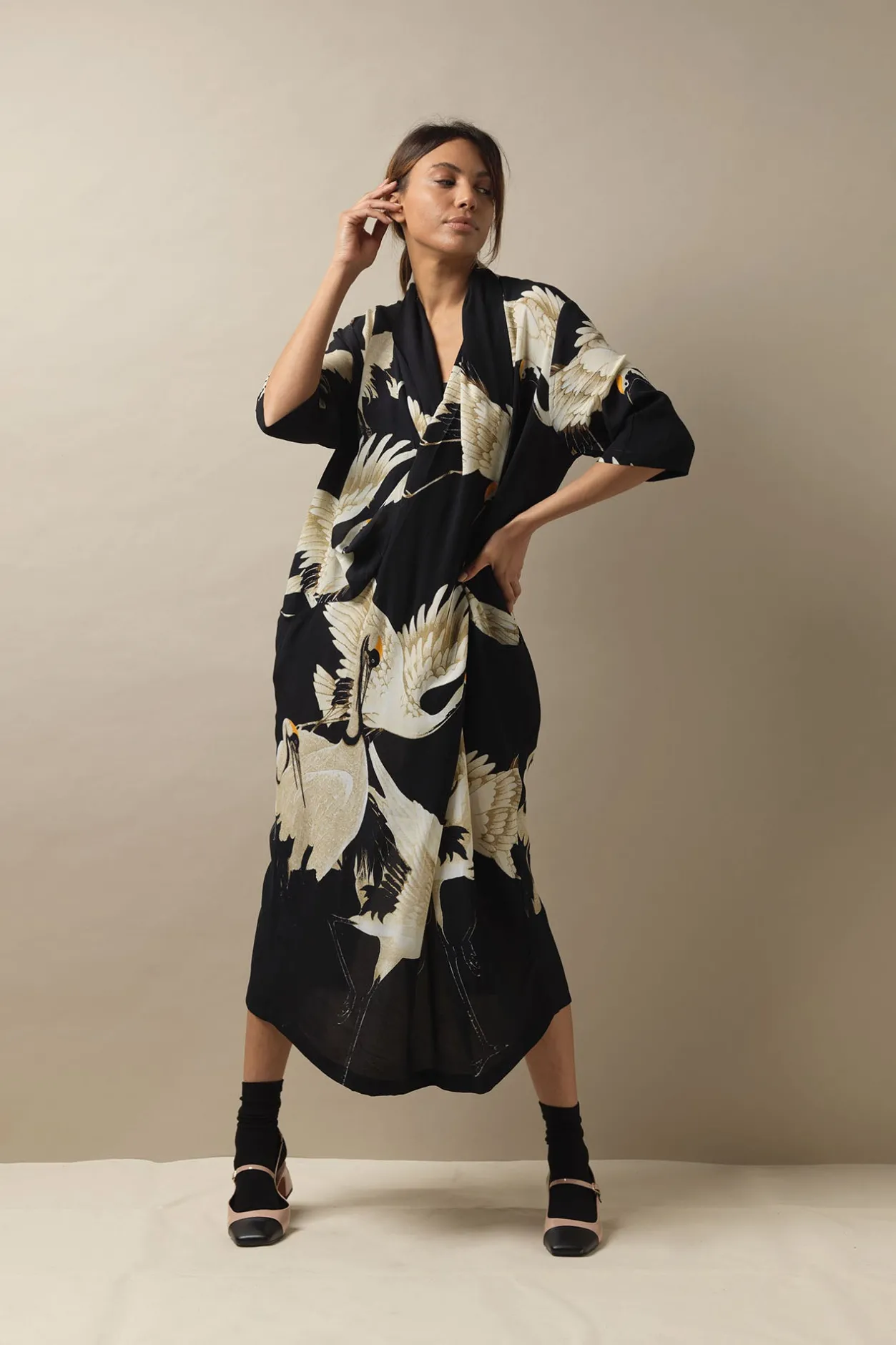 Women One Hundred Stars Stork Black Rachel Dress