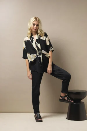 Women One Hundred Stars Stork Black Rachel Top