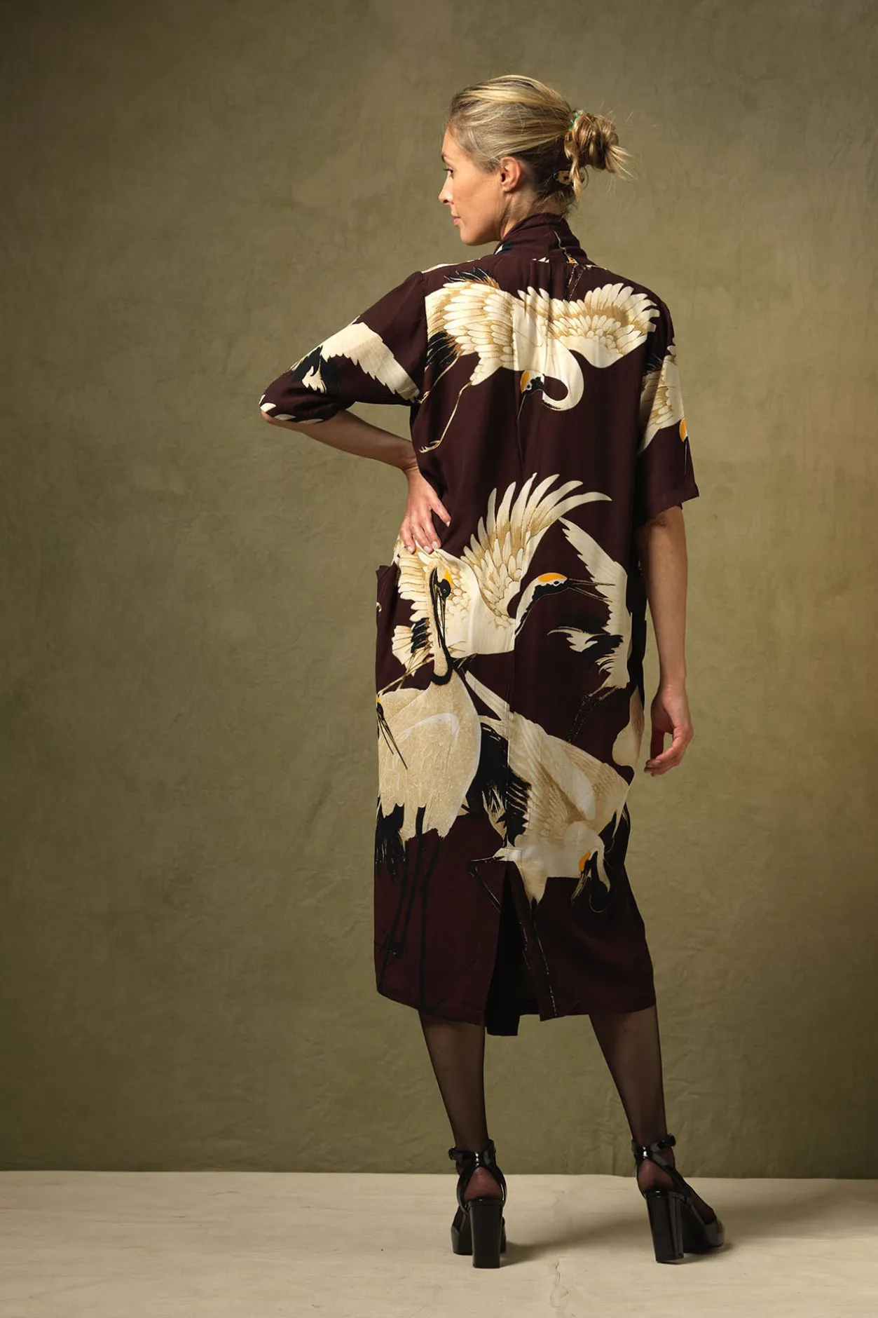 Women One Hundred Stars Stork Burgundy Rachel Dress