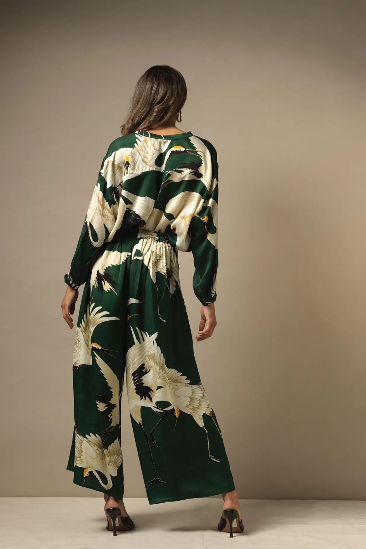 Women One Hundred Stars Stork Forest Green Darcy Shirt