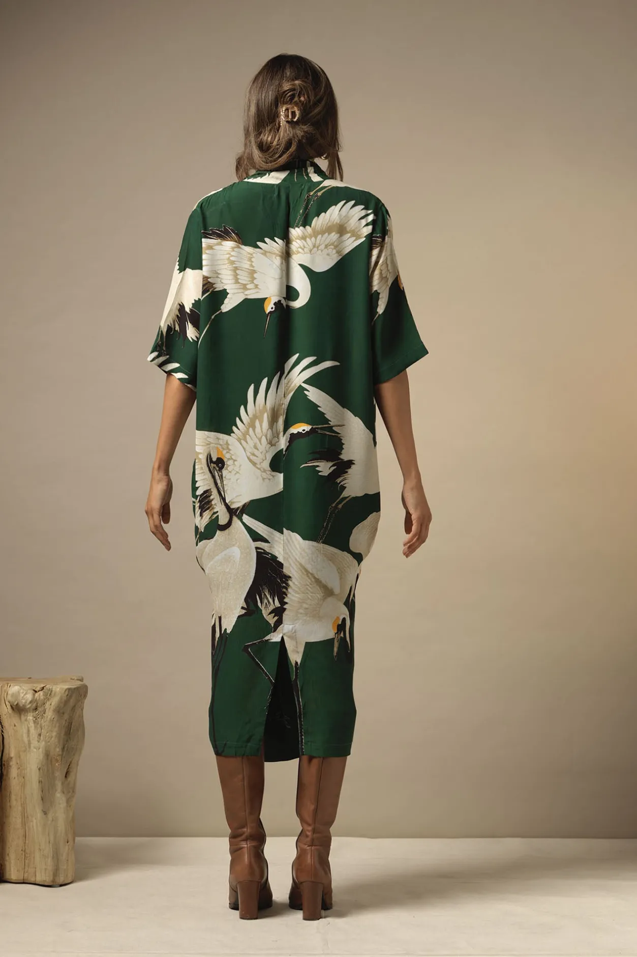 Women One Hundred Stars Stork Forest Green Rachel Dress