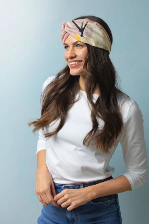 One Hundred Stars Stork Plaster Pink Headband