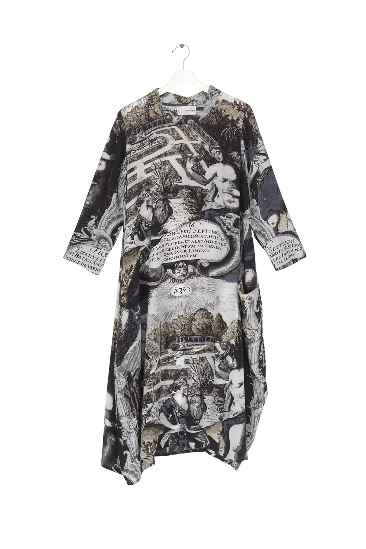 Women One Hundred Stars Sunburst Grey Asymmetric Dress