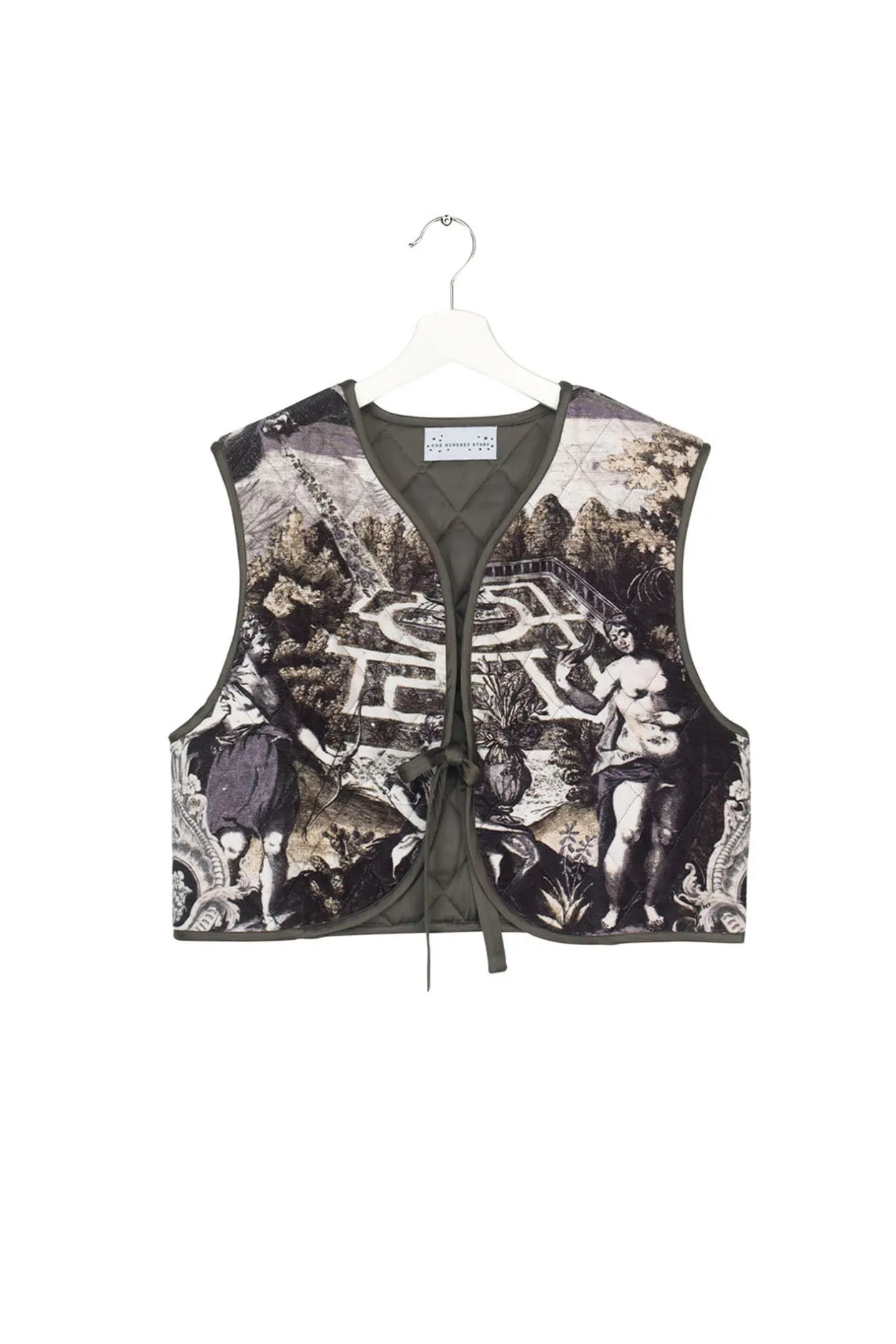 Women One Hundred Stars Sunburst Grey Gilet