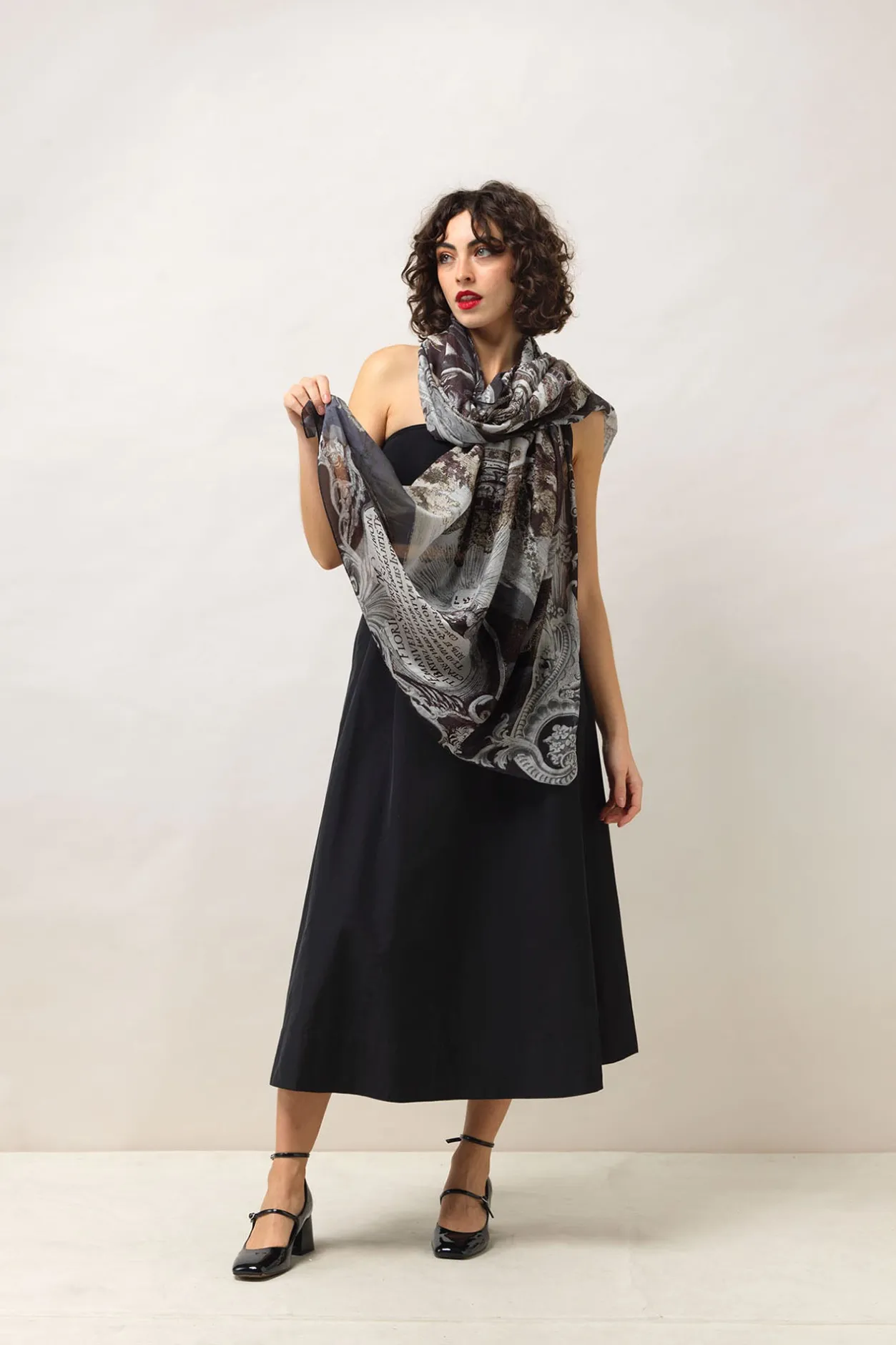 One Hundred Stars Sunburst Grey Scarf