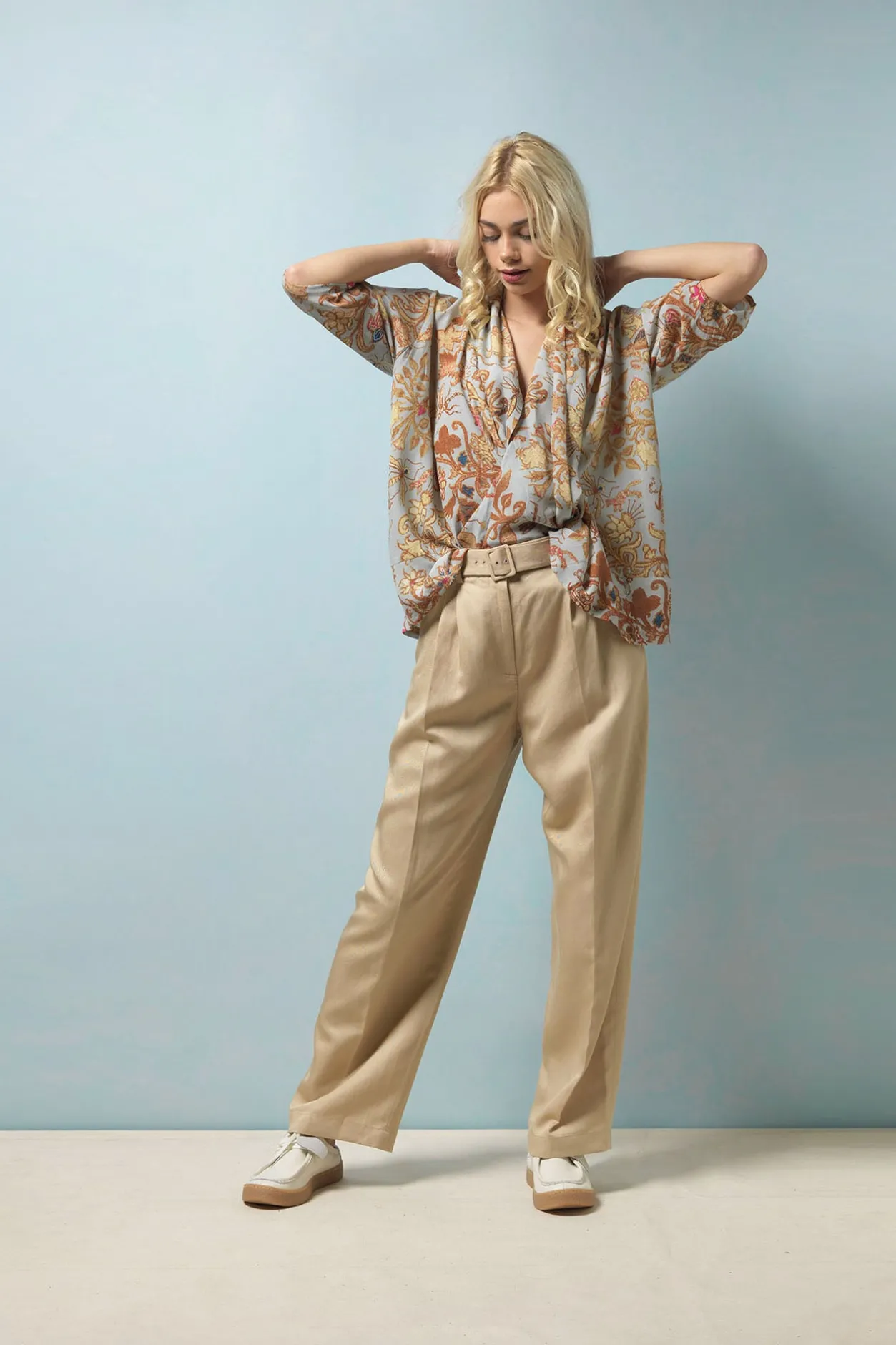 Women One Hundred Stars Tudor Rose Grey Rachel Top